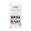 KISS Voguish Fantasy Press On Nails, Nail glue included, Magnifique', Black, Medium Size, Almond Shape, Includes 28 Nails, 2g glue, 1 Manicure Stick, 1 Mini File
