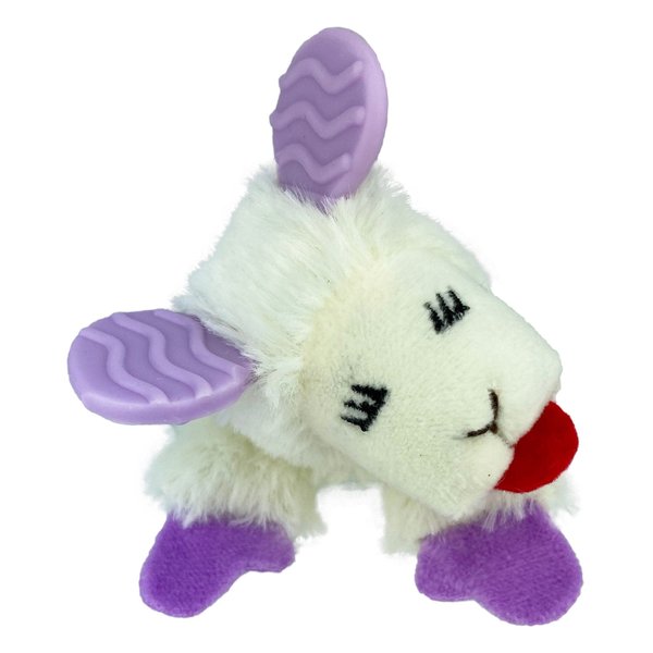 Multipet Kitten Lamb Chop with Teething Ears Cat Toy, Small