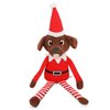 PUPROAR Pooch on a Perch Christmas Dog Toy | Cute & Funny Plush Elf with Squeaker & Crinkle Paper – Perfect Dog Stocking Stuffer – Christmas Dog Toys
