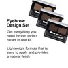 Pupa Milano Eyebrow Design Set - Essentials For Brow Grooming, Sculpting, and Shaping - Professional Tweezers, Angled Brush and Comb, Powder, and Wax - Dermatologist Tested - 002 Brown - 0.039 oz