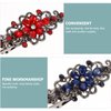 Minkissy 2pcs Decorative Alligator Hair Clips, Rhinestone Duckbill Hair Clips Metal Alligator Sectioning Clips for Women