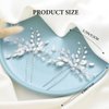 Latious Rhinestone Bride Wedding Hair Pins Silver Pearl Hair Piece Crystal Bridal Hair Accessories for Women and Girls (Pack of 2)