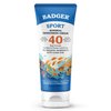 Badger Reef Safe Sunscreen, SPF 40 Sport Mineral Sunscreen, 98% Organic Sunscreen Ingredients, Broad Spectrum, Water Resistant, Zinc Oxide Sunscreen, Unscented, 2.9 fl oz