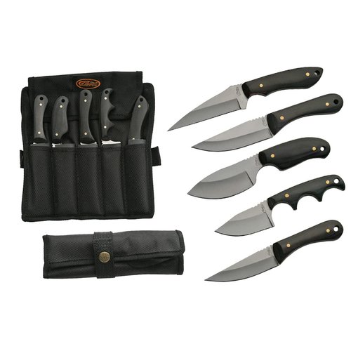 SZCO Supplies 5Pc Skinning Knife Set,Black