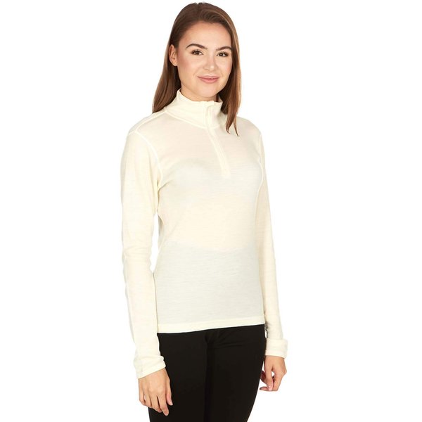 Minus33 Merino Wool Sequoia Women's Midweight 1/4 Zip Cream XL