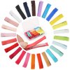 Qearl Baby Hair Clips Baby Barrettes for Fine Hair, Tiny 1.8" Fully Lined Clips Tiny Hair Clips for Baby Girls Infant 50PCS (25Colors in Pairs)