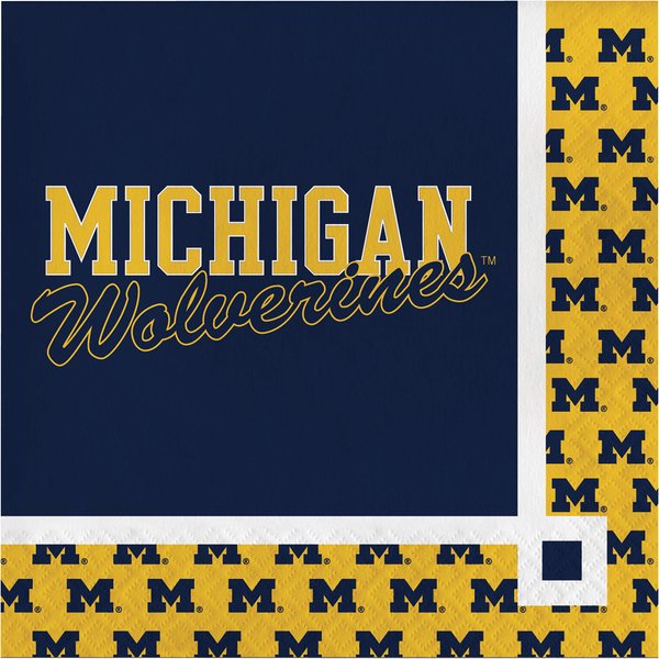University of Michigan Beverage Napkins, 60 ct