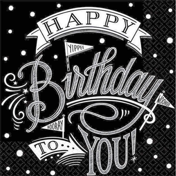 Amscan 701670 Hooray, It's Your Birthday Beverage Napkins, Multi