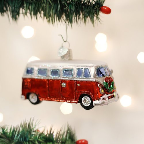 Old World Christmas Ornaments: Camper Van Glass Blown Ornaments for Christmas Tree