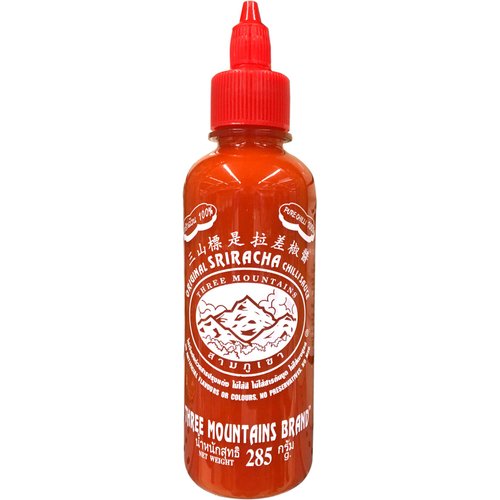 Original Three Mountain Sriracha Hot Chili Sauce Most Spicy flavor Bottle - 10.5 oz (Red Spice)