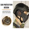 AOUTACC Airsoft Mask with Tactical Goggles,Airsoft Mask with Ear Protection, Airsoft Protective Gear Set for Adult Men Women BBS Paintball Shooting CS Survival Games Cosplay (AT)