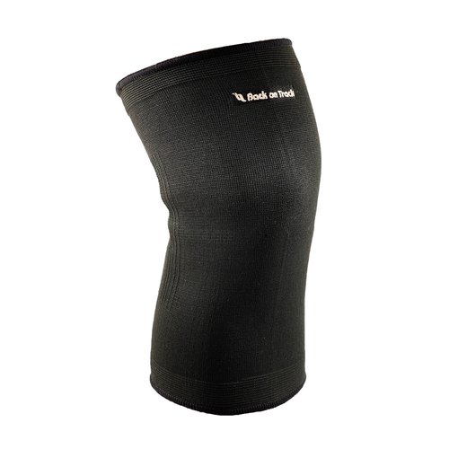 Back on Track Knee Brace - Classic 2-Way Stretch Knee Compression Support Sleeve Brace for Adult Men & Women, 1 Pair, Black - L