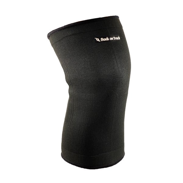 Back on Track Knee Brace - Classic 2-Way Stretch Knee Compression Support Sleeve Brace for Adult Men & Women, 1 Pair, Black - L