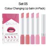 evpct 4 pk Mini Cigarette Color Changing Change Lipstick Sets PH Lip Balm Kit,DNM Litte Smoke Tube Red Lipstick Moisturizing Lip Stain Long Lasting Waterproof for Women labiales matte larga (A-Set05)