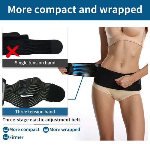 SUNFATT Back Support Belt,Back Brace for Lower Back Pain Women,45" Si Belt Suit for 28-43" Hip,Relieve Lower Back,Sacroiliac,Pelvis and Sciatica Pain Relief Caused by Si Joint Dysfunction.