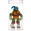 Plymor Plastic Action Figure Tube, 3" Wide by 5.5" Tall, with Clear Acrylic Base, Pack of 4