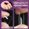 Almond Nail Tips Funfe 240PCS Clear Nail Tips Soft Gel Nail Tips Full Cover Nail Short Almond Nail 12 Sizes Artificial Pre-shape Stiletto False Nail Oval Design Press On Nails for Home DIY Nail Salon