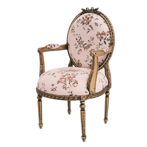 DIY Dollhouse Miniature Vintage Armchair 1:6 Scale Retro Style Real Fabric Miniature Furniture Home Decor