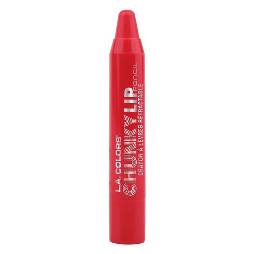 L.A. COLORS Chunky Lip Pencil, Hot Red, 0.04 Ounce