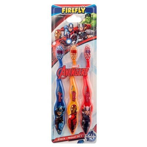FIREFLY 3/Pk Marvel Heroes Avengers Kids Toothbrush