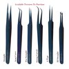Alluring TITANIUM BLUE Tweezers for Eyelash Extension for Volume Lashes 3D, 5D & 6D lashes Semi Curved