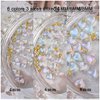 SONGJIE Shiny Heart Nail Art Charms, 200 Pcs 3D Mixed Size Love Hearts Rhinestones Flat Jelly Resin Crystal Jewelry Diamonds for Acrylic Nail Supplies, Women Craft DIY Manicure Decoration Accessories