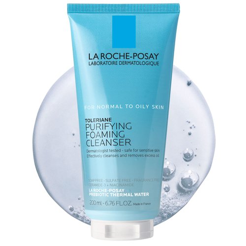 La Roche-Posay Toleriane Purifying Foaming Facial Cleanser, Face Wash for Oily and Normal Skin wi...