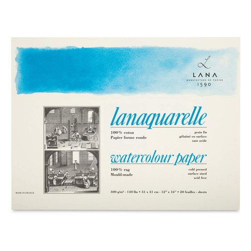 Lanaquarelle Watercolor Paper 140 lb. Block 12x16" - Cold Press