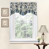 Waverly Traditions Navarra Farmhouse Scalloped Rod Pocket Valance for Windows in Bedroom, Kitchen, or Living Room, 52" x 16", Porcelain
