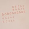 LRKNNO Almond Press on Nails Short Fake Nails Nude Glue on Nails with Designs Glossy Chrome False Nails French Almond Shaped Artificial Nails Reusable Stick on Nails for Women and Girls 24pcs