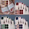JERCLITY 20 Sheets Toe Nail Polish Strips Nail Art Stickers Decals for Girls Women with 1 Pc Nail File Nail Polish Stickers Full Wraps Set