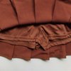 ZHANCHTONG Women's High Waist A-Line Pleated Mini Skirt Short Tennis Skirt (Brown, XXL)