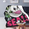 Just A Girl Who Loves Seals Blanket Cute Seals Decor Throw Blanket Gifts for Girls Boys Seal Lover Super Warm Soft Plush Lightweight Fleece Flannel Bed Blanket for Kids Adults Men Women 50"X40"
