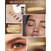 Tinted Eyebrow Gel Kit-2PCS Blonde Thickening Brow gel para cejas,Brow Fillers,Fast Definitio Brow Glue,Natural Long Lasting Waterproof Eyebrow Makeup Gift for Women with 2 Eyebrow Brushes-Set 01