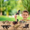 Gemini&Genius 7Pcs Reptile Animal Toys for Kids, Amphibians Desert Animal Toys with Komodo Dragon Lizard Snake Spider Chameleon, Cold Blooded Animal Figures Toy Set, Play and Display Gifts for Kids