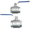 Megairon 316 Stainless Steel 2" Full Port Ball Valve with Blue Vinyl Handle, NPT Female x Female Thread,1000 WOG(US Stock)