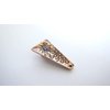 Generic Small copper tone metal blue stone alligator hair claw clip clamp fine hair