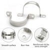 Suiwotin 10PCS M50 (2 Inch) Conduit Clamps, Stainless Steel Two Hole Strap U Bracket Rigid Pipe Strip, Cable Clamp Hanger with 2 Holes Fit for 2 inch Pipes OD