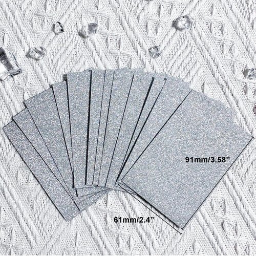 50 Pcs Shimmer Photocard Sleeves for Double Sleeving Kpop Photocards Iridescent PP Card Protector PVC Free and Acid Free (61mm x 91mm)