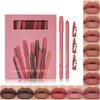 Espoce Lip Liner Set, 12Pcs Matte Lip Liners with Sharpener, Premium Smooth and High Pigmented Creamy Lip Makeup Pencil