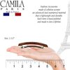 Camila Paris MP999 French Hair Barrette Clip for Girls, Polka Dots, Rubberized Metal Clasp Strong Hold Grip Hair Clips for Women, No Slip Durable and Styling Girls Hair Accessories, Made in France