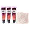 Bath & Body Works Coral - 3 Pack Of Lip Gloss with a Himalayan Salts Springs Sample Soap.
