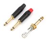 WJSTN-024 XLR to 1/4 TRS Stereo Adapter, 6.35mm Dual Channel to 3-pin XLR Male, XLR to 1/4 Stereo Balanced Microphone Stereo Audio Converter AdapterCable 2Pack (6IN)
