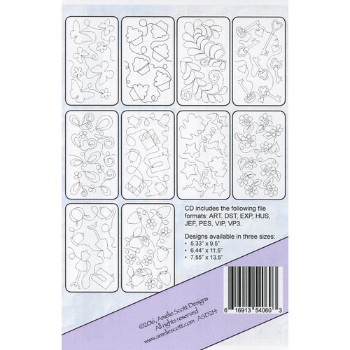 Edge-to-Edge Quilting on Your Embroidery Machine Expansion Pack 5 CD - Amelie Scott Designs (SG_B01D8YKZT0_US)