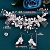 ULAPAN Rhinestone Bridal Headpiece with Combs for Wedding Headbands Bride Flowergirl Women Crystal Silver (Silver comb and earrings)