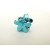Generic Micro mini extra tiny metalic colored flower acrylic hair claw clip (Clip quantity: 6 Clips, Primary color: Gold)