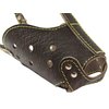 Real Leather Cage Basket Secure Dog Muzzle Brown - German Shepherd, (Circumference 13.7", Snout Length 4.7")