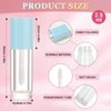50pcs 2.5ml Empty Lip Gloss Containers Lip Gloss Tubes with Wand Cute 0.08oz Clear Refillable Lipgloss Making Supplies Kit for DIY Makeup+ 2pcs Syringes