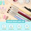 Modelones Nail Art Brush Set, Nail Art Tools with Nail Polish Brush, Nail Extension Gel Brush, Nail Liner Brush, Nail Carved Brush, Nail Dotting Pen, and Builder Nail Gel Brush for Salon at Home DIY
