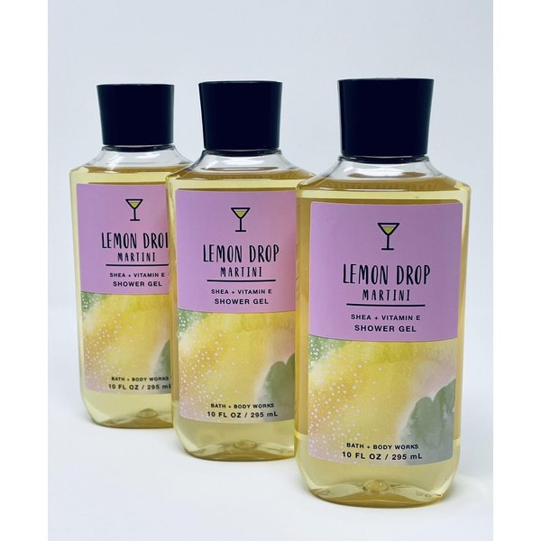 3 LEMON DROP MARTINI Shower Gel Wash bath body 10 oz.